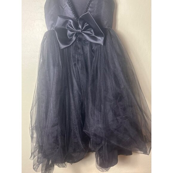 Uhnice Flower Pearls Dress V-Back Tulle Ball Gown Satin Bow-Knot Pageant 9/10 - Picture 3 of 5